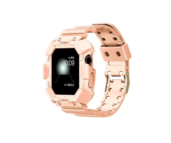 Ремешок с чехлом G/Watch для Apple Watch 45 мм Розовый
