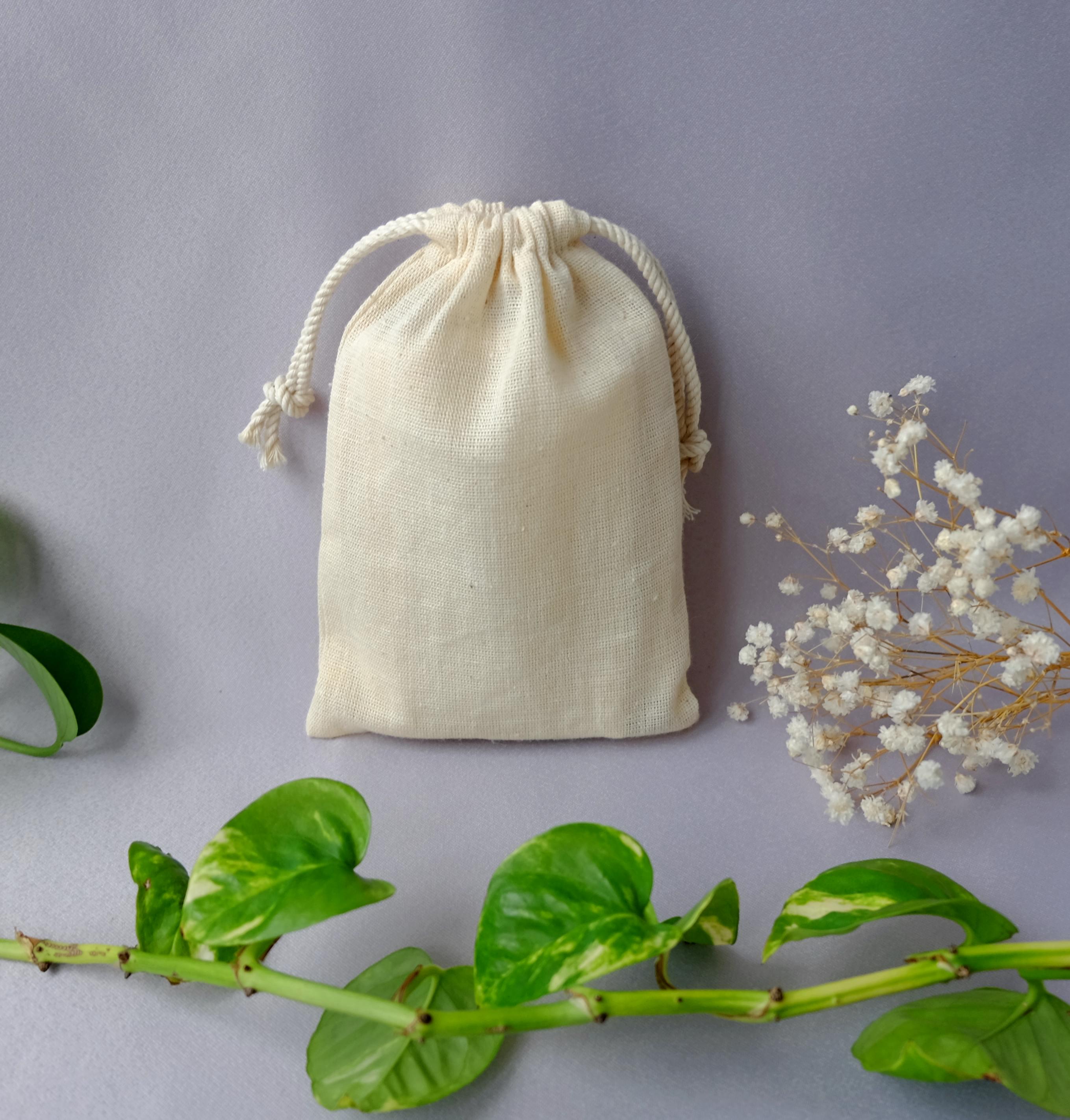 Мішечок бавовна 15х10 см Бежевий (29186868)