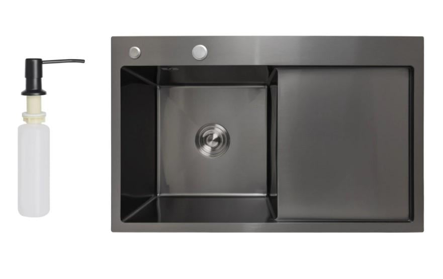 Мийка для кухні Lidz Handmade 3/1 мм (H7849BR/LDH7849BRPVD43625)