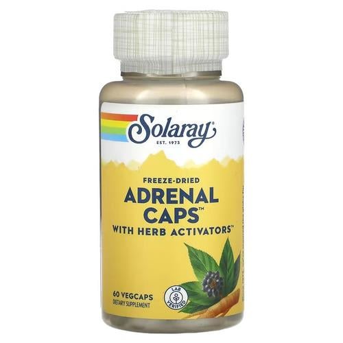 Поддержка надпочечников Solaray Freeze-Dried Adrenal Caps with Herb Activators 60 VegCaps (SOR-05100)