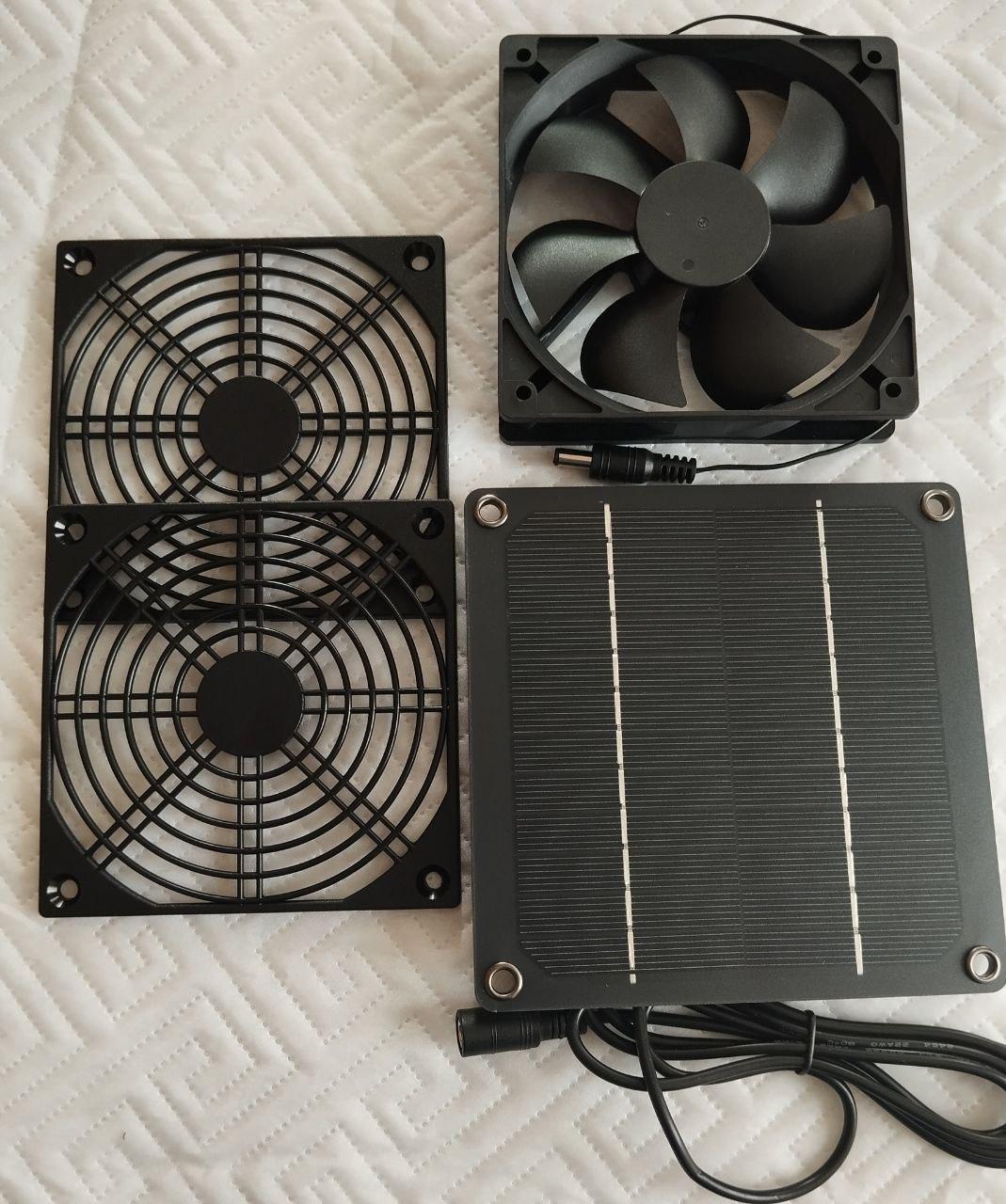 Бытовая вентиляция от солнечной панели 5W