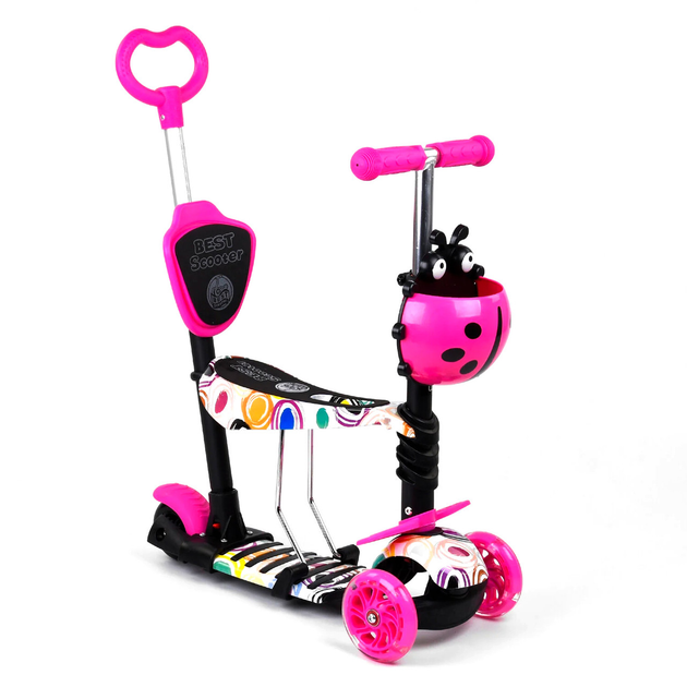 Самокат Best Scooter 5в1 75009/1 Абстракция PU колеса/в коробке (25104157)