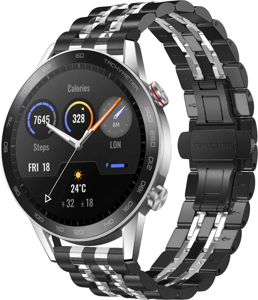 Браслет металлический Spinye Line для Honor Magic Watch 2 46 мм Black Silver (28977-03)