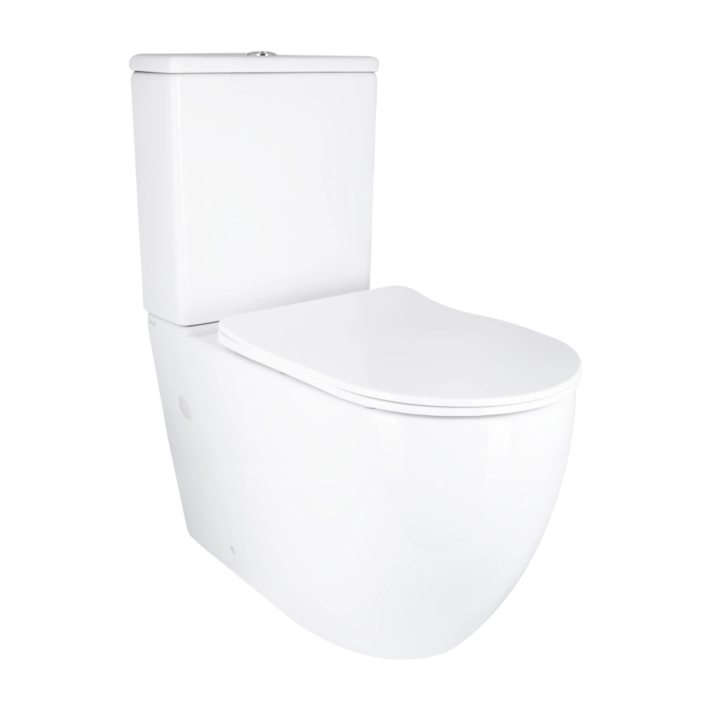 Унитаз напольный Qtap Grand Ultra Quiet безободковый 660x360 мм Белый (SD00052620)