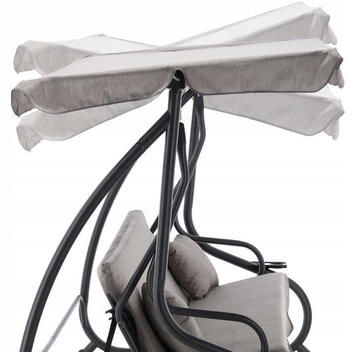 Садовая качеля GardenLine KRE3095 210x120x170 см Серый (2254822348) - фото 4 Садовая качеля GardenLine KRE3095 210x120x170 см Серый (2254822348) - фото 4