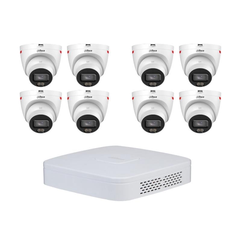 Комплект IP відеоспостереження Dahua WizColor Kit 8хDH-IPC-HDW2449T-S-PRO + 1хNVR2108-I2 Комплект IP відеоспостереження Dahua WizColor Kit 8хDH-IPC-HDW2449T-S-PRO + 1хNVR2108-I2