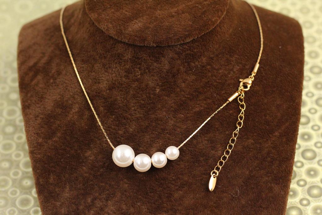 Набір Xuping Jewelry чотири перлини на ланцюжку 45 см Золотистий (31401489)