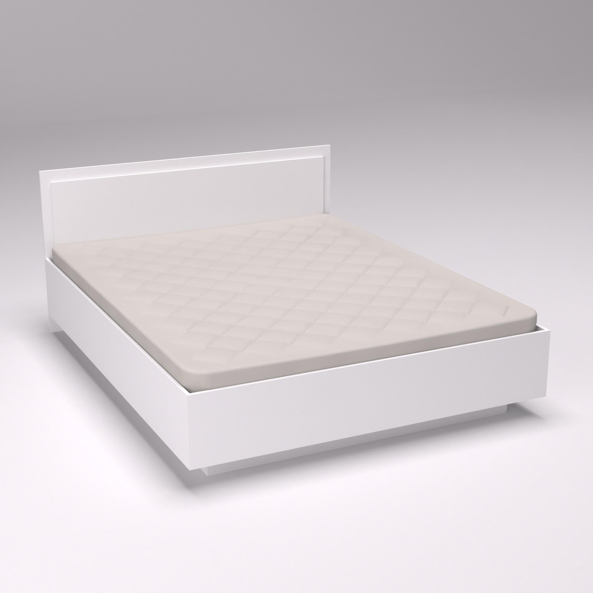 Кровать двуспальная Кристалл №2 2035х1632х850 мм Белый (13316)