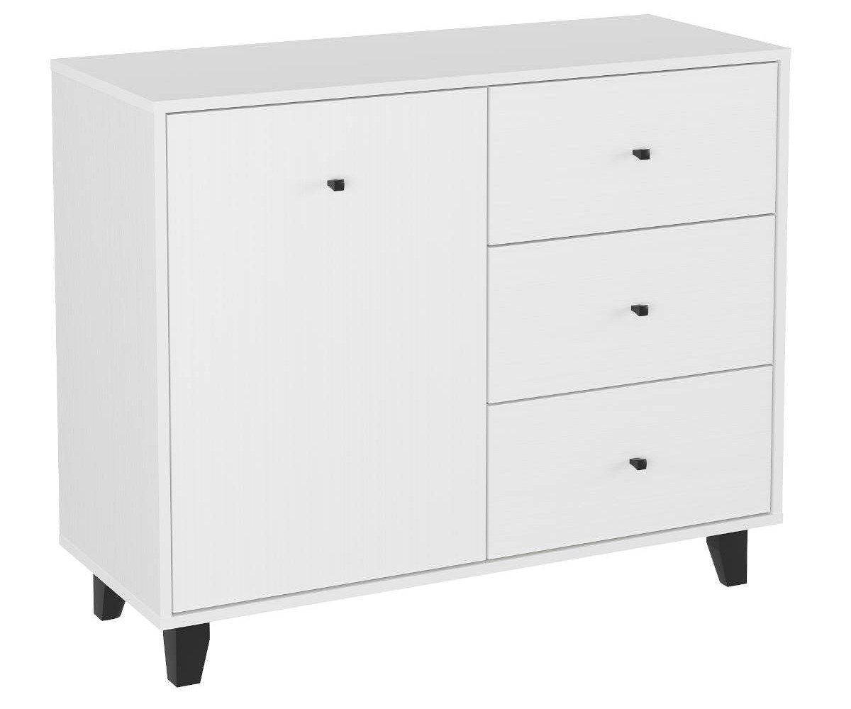 Комод з дверкой и ящиками Компаніт Комод 31 100х40х82 см Альба Білий (15356)