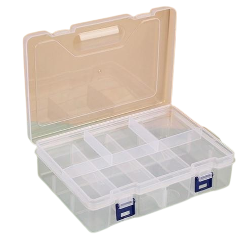 Органайзер 8 ячеек пластиковый для рукоделия 22,7х15,8х6 см Прозрачный (КО2215о60)