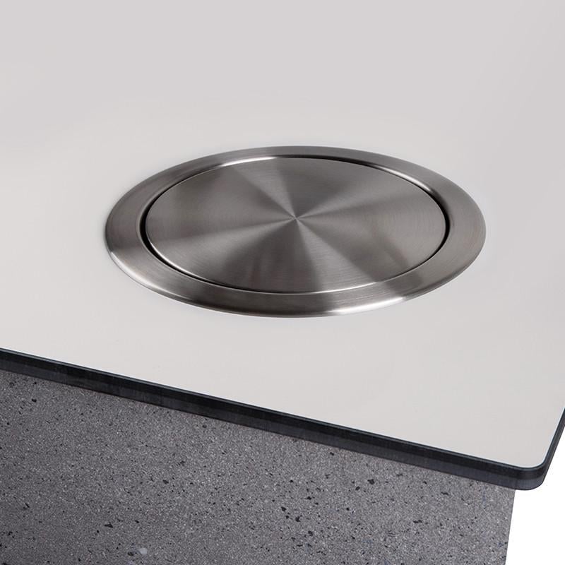 Система под ведро для мусора в столешницу Ferro Fiori нержавеющая сталь d 238 мм Алюминий (169888)