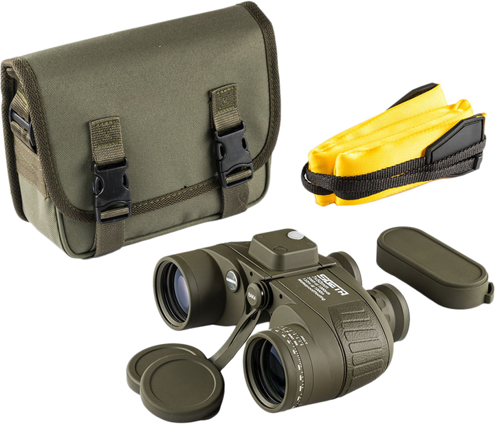 Бинокль военный Sigeta Admiral 7x50 Military floating compass reticle Зеленый - фото 4 Бинокль военный Sigeta Admiral 7x50 Military floating compass reticle Зеленый - фото 4