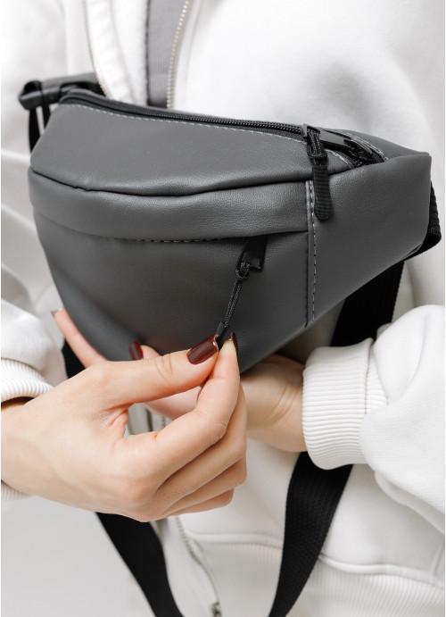 Поясная женская сумка Sambag экокожа/водостойкая Графитовый (2618897947) - фото 2 Поясная женская сумка Sambag экокожа/водостойкая Графитовый (2618897947) - фото 2