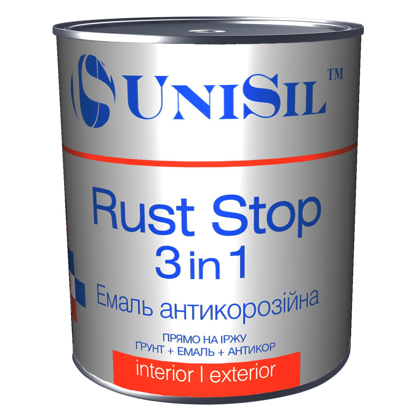 Эмаль антикоррозионная Unisil Rust Stop 3in1 2,5 л Серый (1759058382) - фото 1