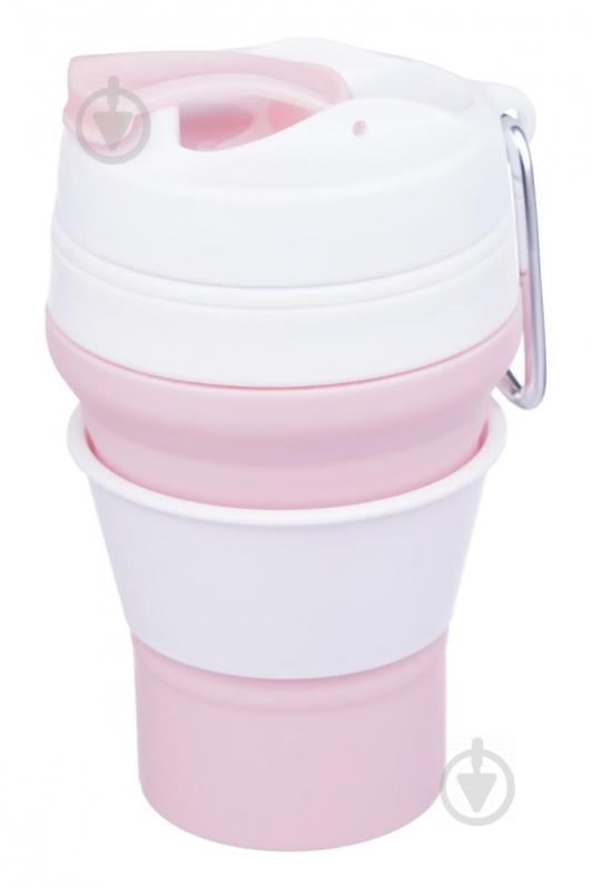 Складной силиконовый стакан с крышкой и трубочкой Tonna Waist MARSHMALLOW 1