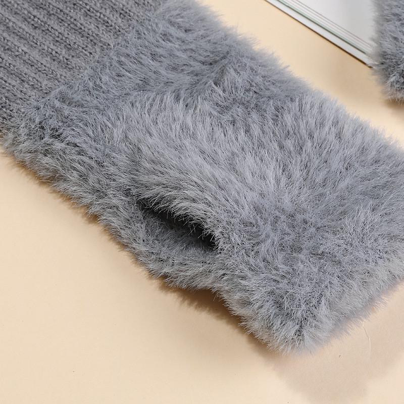 Мітенки з хутром без пальців One size Сірий (2446) - фото 3 Мітенки з хутром без пальців One size Сірий (2446) - фото 3