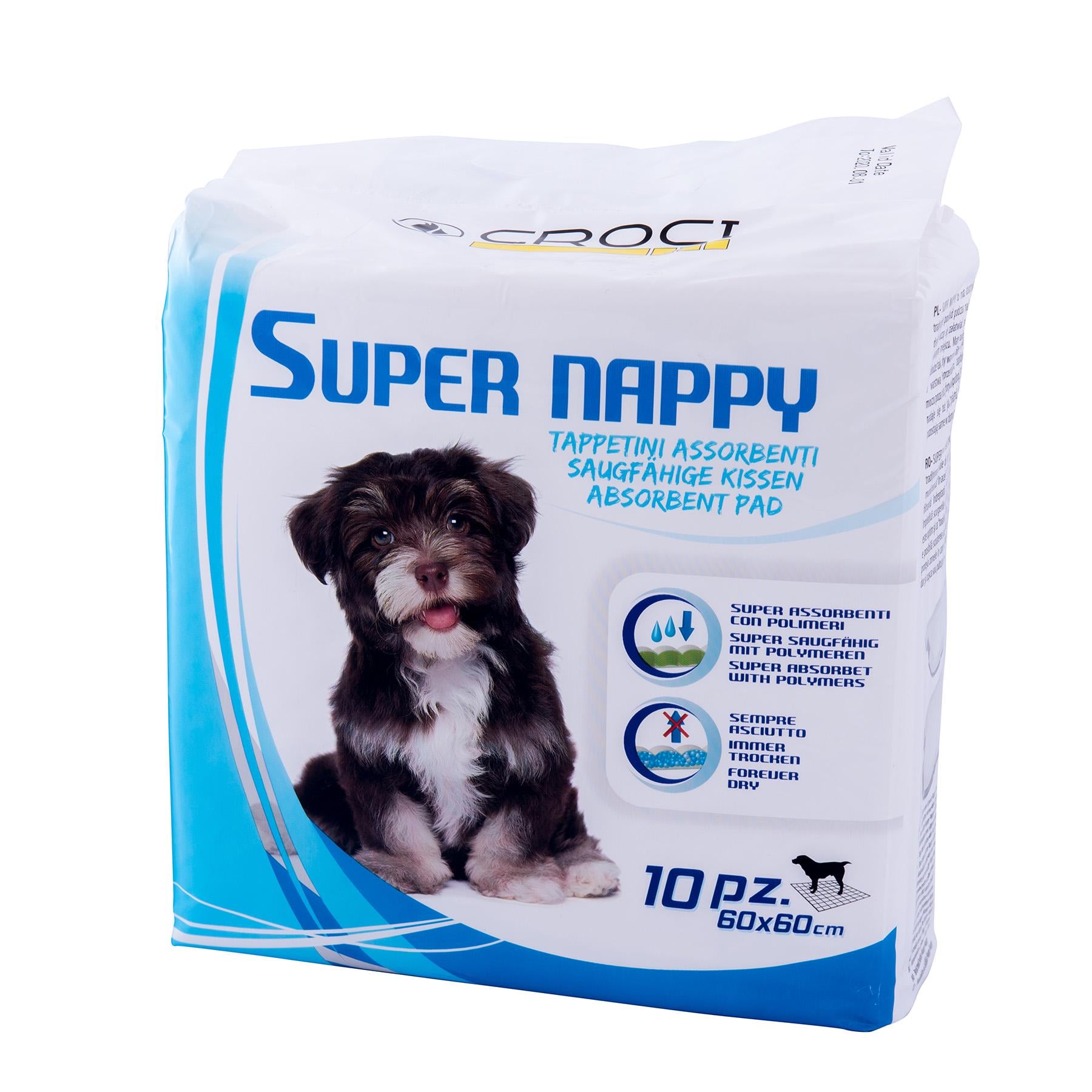 Пеленки для животных Croci Super Nappy разовые 60х60 см 10 шт. (000616)