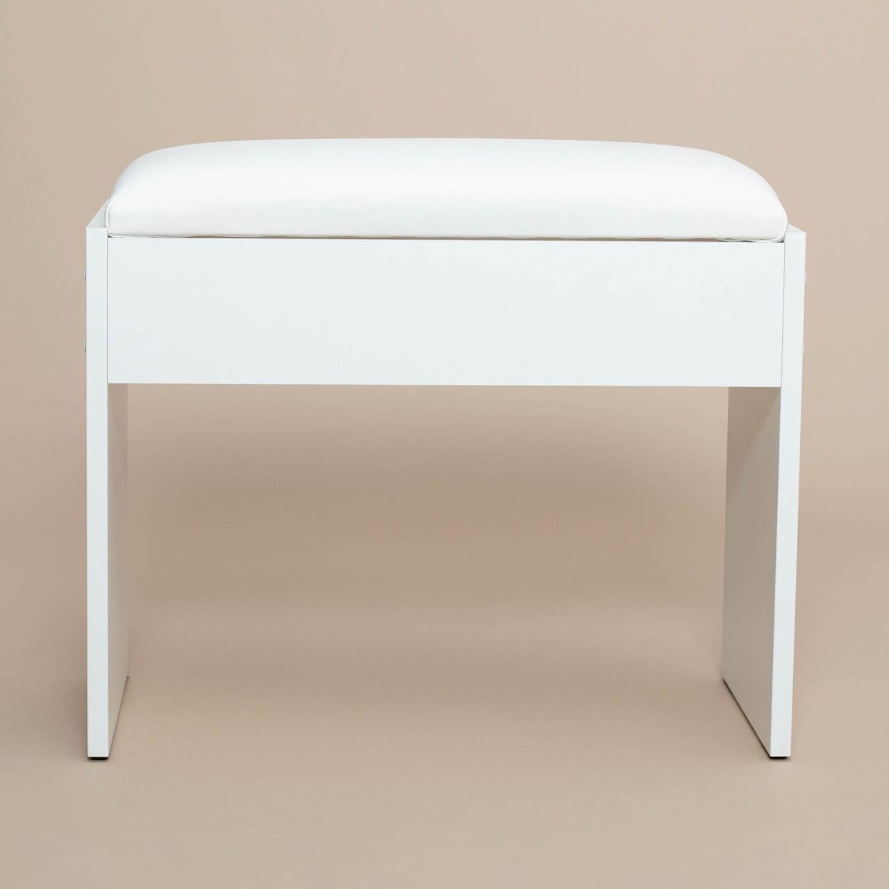 Банкетка для пианино с мягким сиденьем для детей и взрослых Белый (1314378165)
