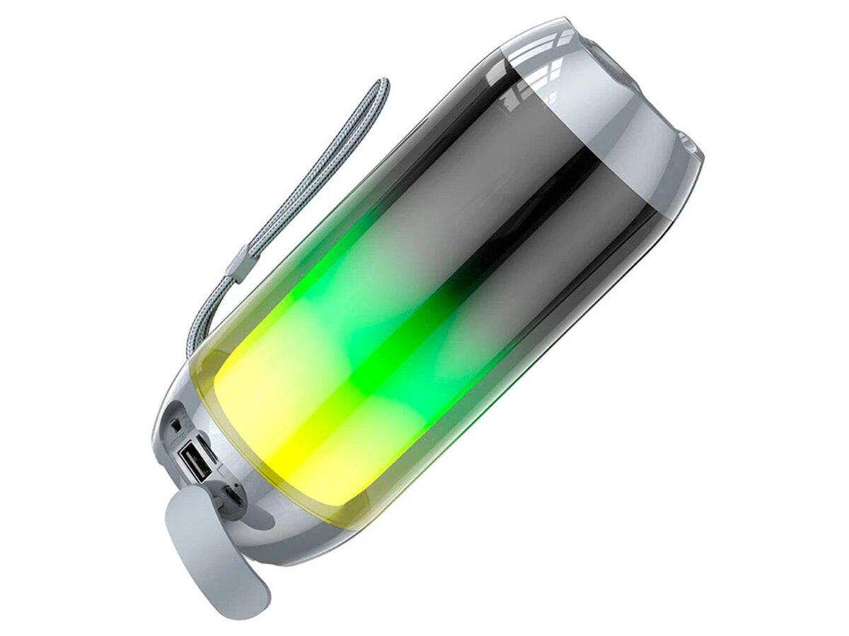 Портативная колонка Borofone BR25 Crazy sound colorful luminous BT speaker 1200 mAh Grey (19100347) - фото 3