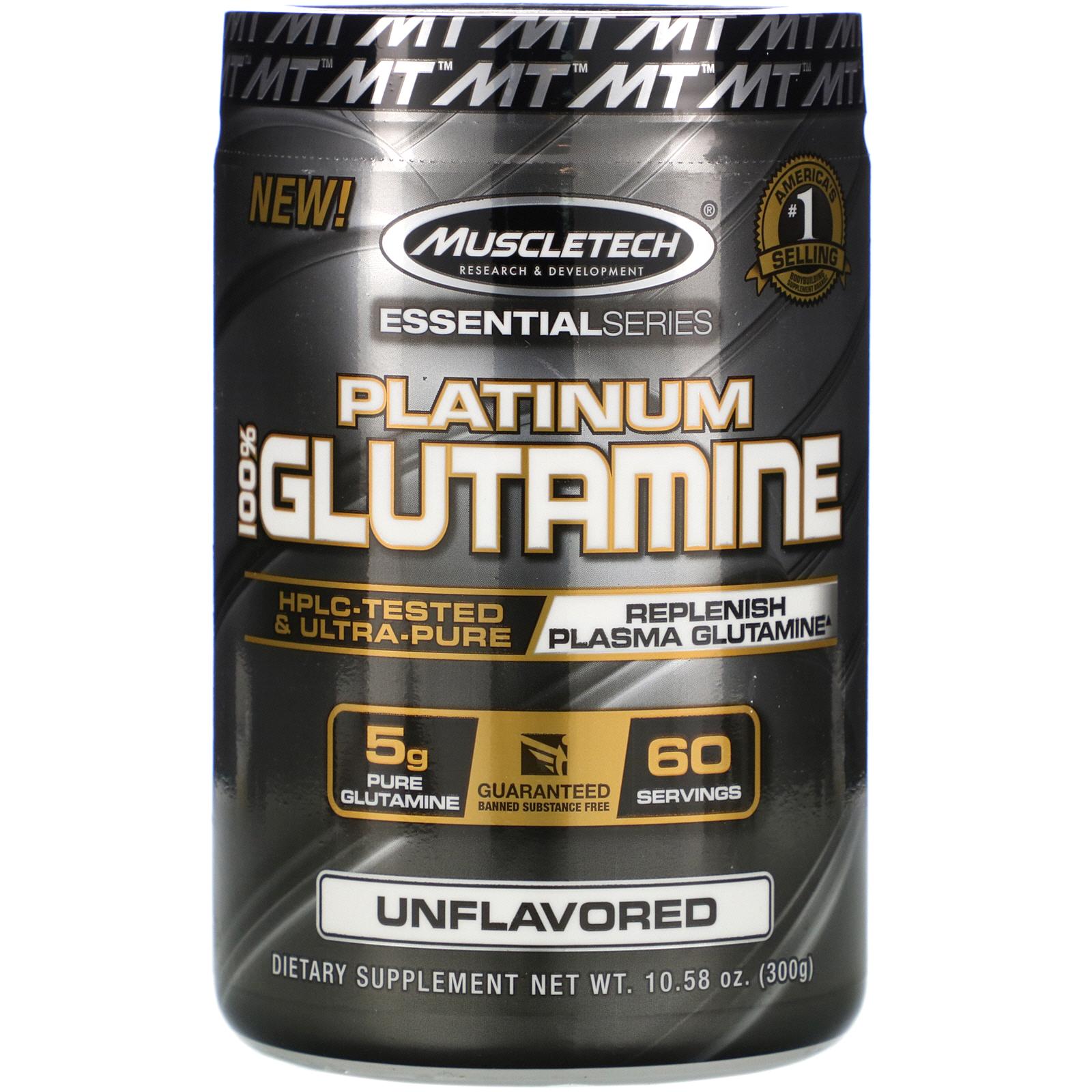 Аминокислота Platinum 100% Glutamine 300 u