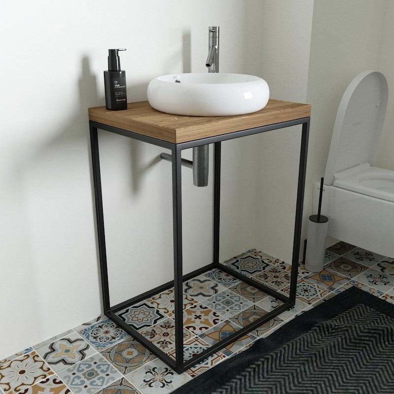 Тумба под умывальник EcoLoft IN-2814 в стиле лофт - фото 1 Тумба под умывальник EcoLoft IN-2814 в стиле лофт - фото 1