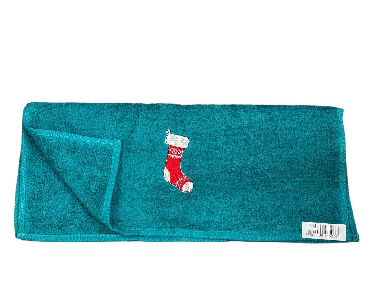 Полотенце махровое Новогоднее с вышивкой 40х70 см (30156442)