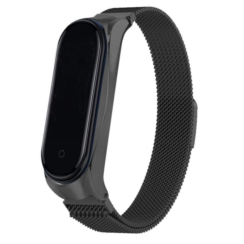 Ремінець Milanese Loop Design для Xiaomi Mi Band 3/4 Чорний (00000032590_1)