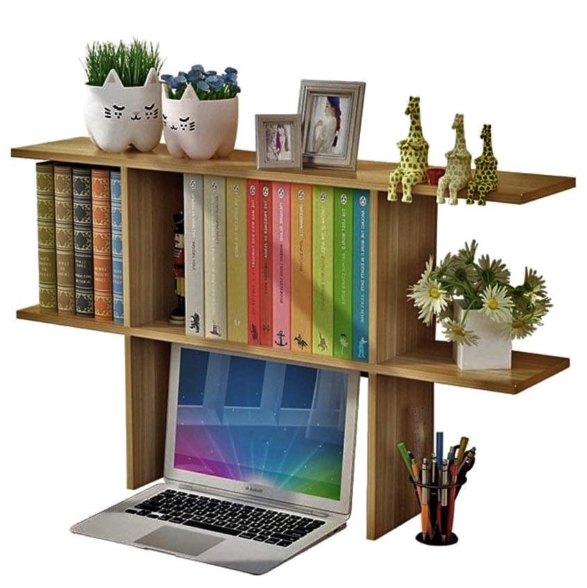 Полка-надстройка настольная из дерева Семане сиена (АКД-000405)