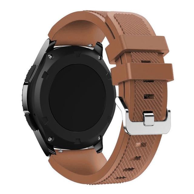 Силіконовий ремінець Watchbands для Samsung Gear S3 Frontier/Classic Коричневий (WB001BROWNS3) - фото 2