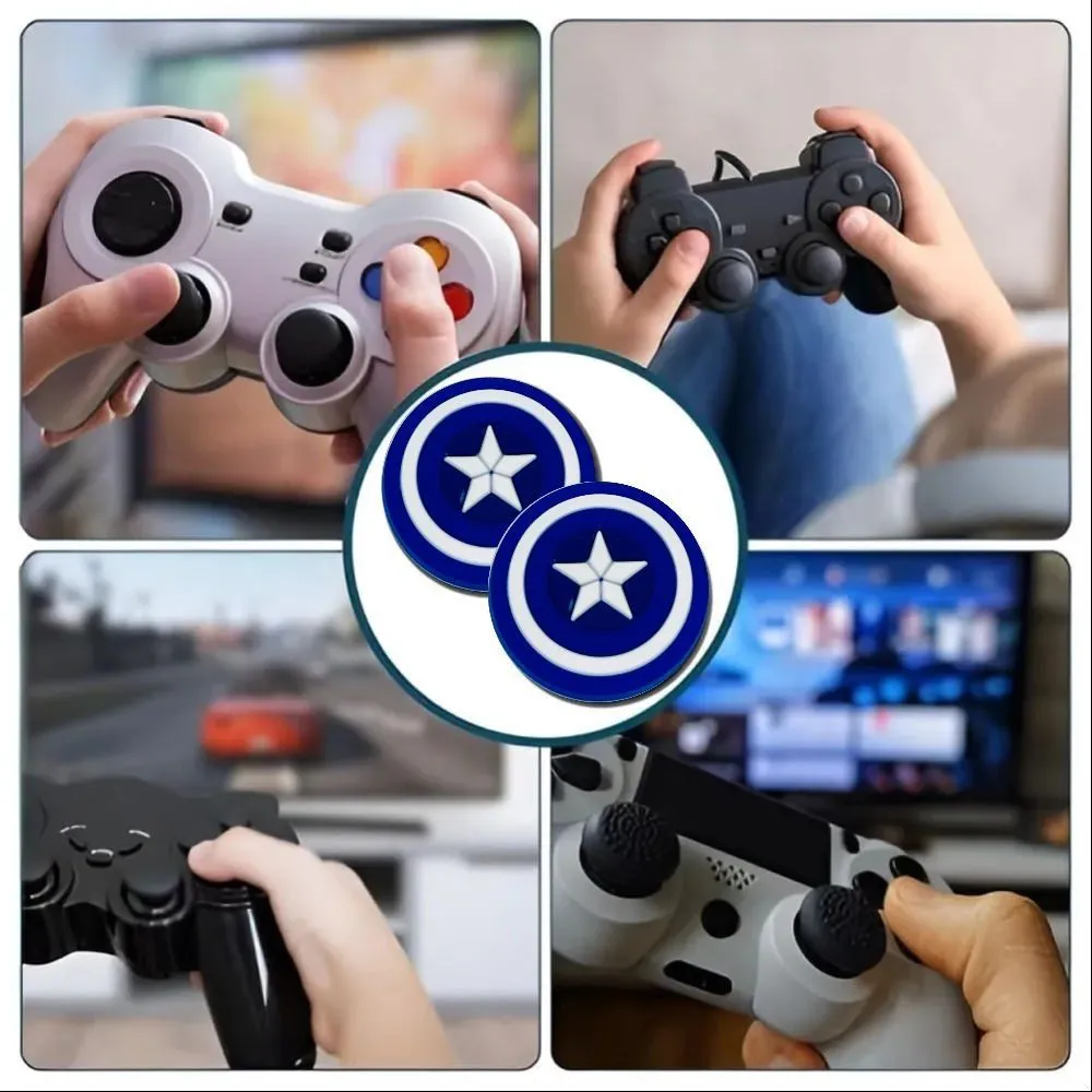 Накладки для джойстика Playstation PS3/PS4/PS5/Xbox силиконовые 2 шт. Captain America Blue - фото 5 Накладки для джойстика Playstation PS3/PS4/PS5/Xbox силиконовые 2 шт. Captain America Blue - фото 5