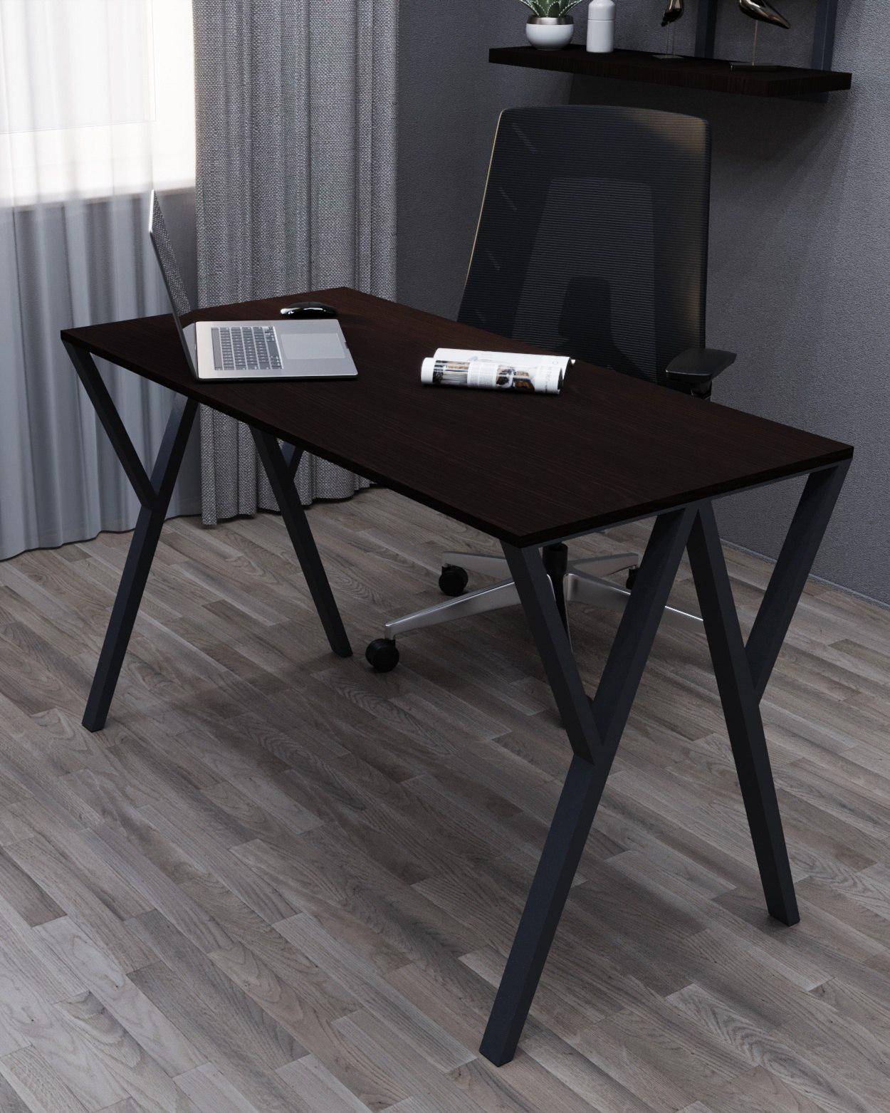 Стол письменный Loft Серия 6 металлический профиль 60х30 мм 1600х800х16 мм Дуб венге (22393723)