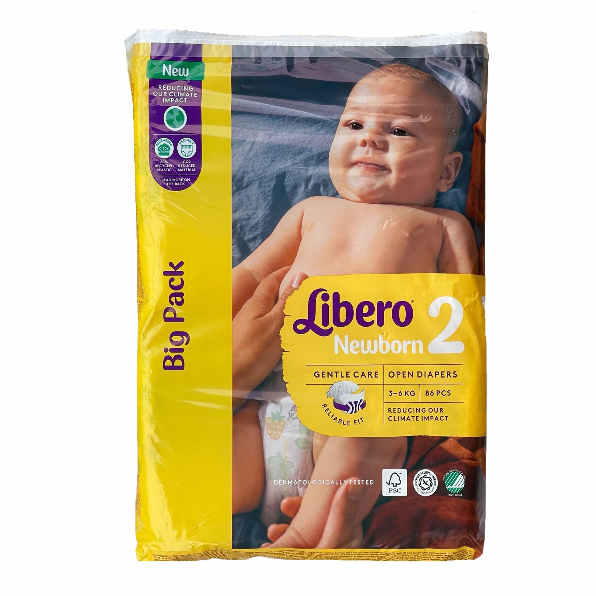 Подгузники Libero Newborn 2 3-6 кг 86 шт. (6759a56dab14cc35c624b3cd)