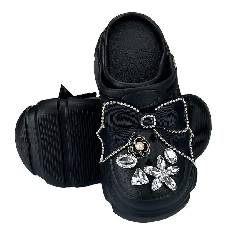 Сабо женские с джибитсами на платформе 10280-2 p. 39 24,5-25 см Черный