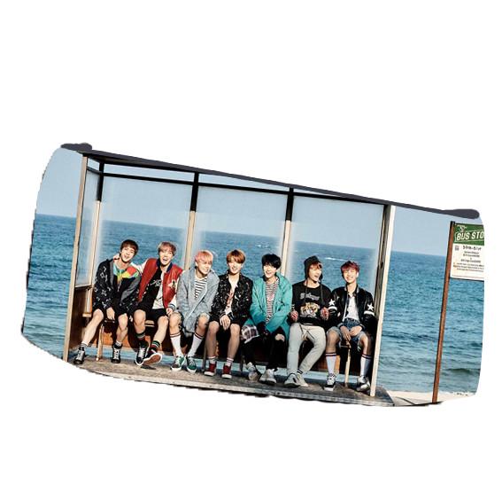 Пенал шкільний BTS Bangtan Boys Бтс двосторонній 22х11 см (pn_0025)