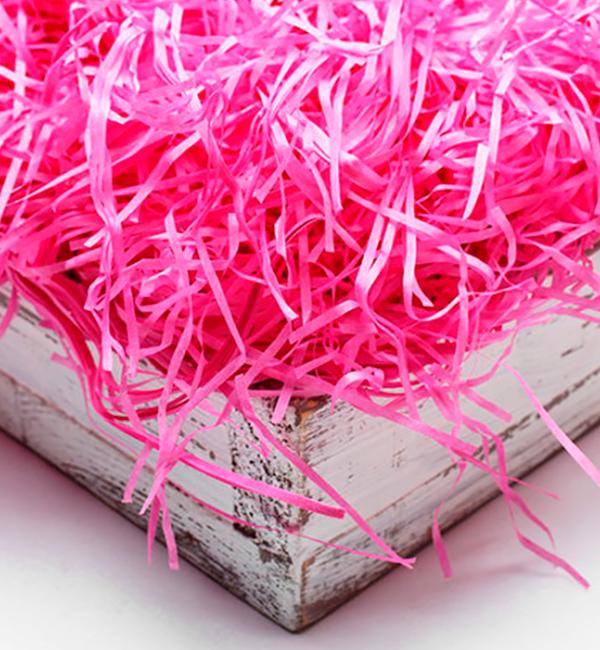 Наполнитель для подарочных коробок 50 г Cветло-малиновый