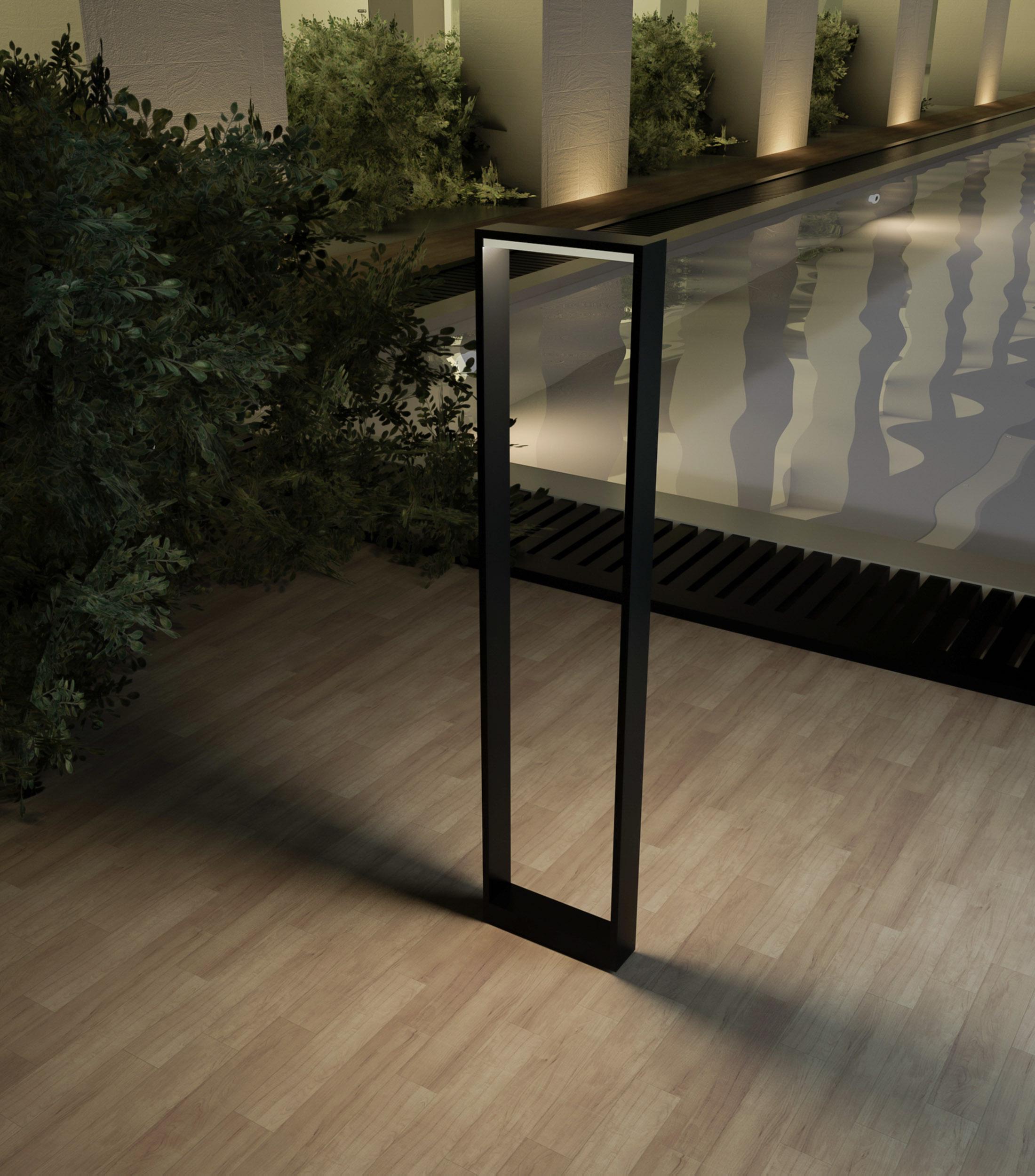 Светильник светодиодный MG RIM уличный столбик Черный матовый (8183) - фото 2