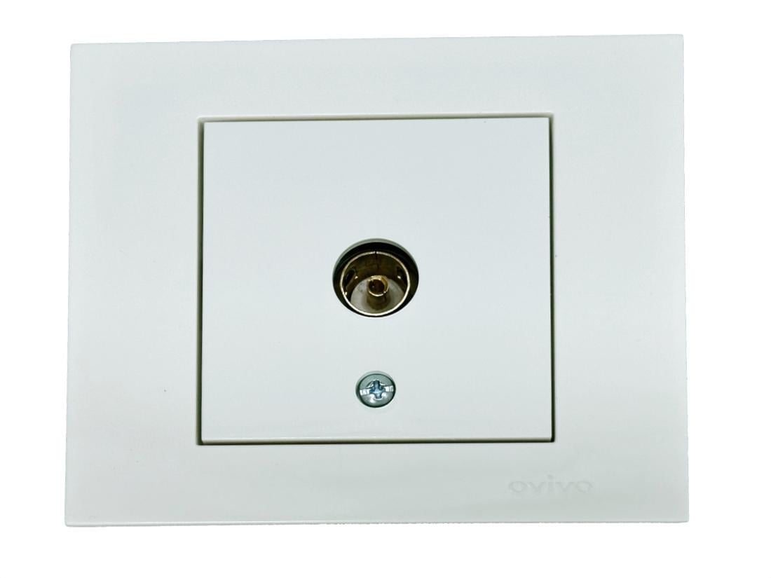 Розетка проходная телевизионная Ovivo Grano Белый