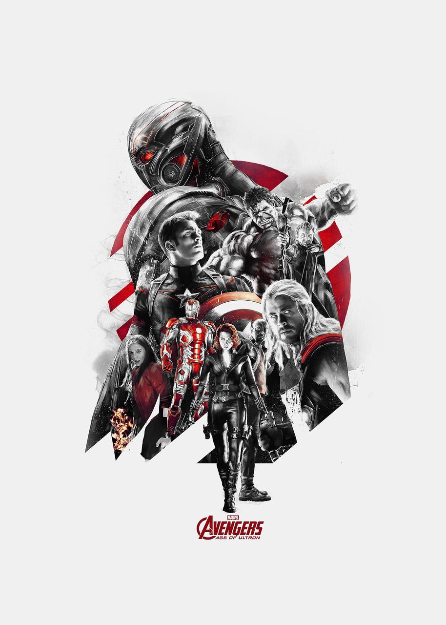 Картина постер Gee! Avengers Мстители минимализм 40х60 см AG.09.047