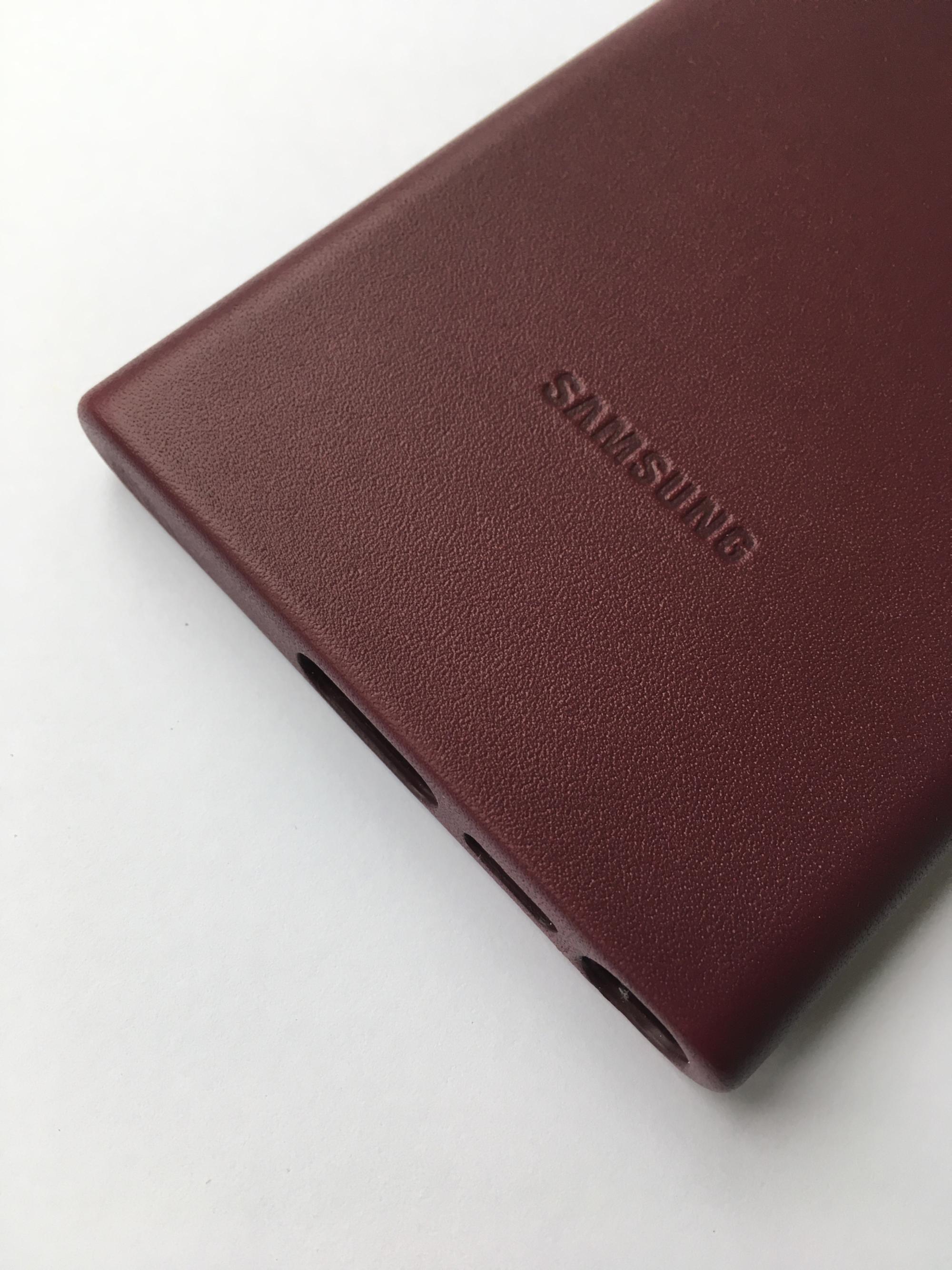 Чехол кожаный противоударный Official Leather Cover EF-VS908LEEGRU для Samsung Galaxy S22 Ultra (6.8") Burgundy - фото 7