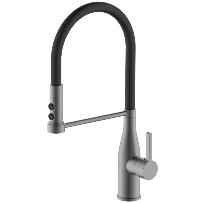Смеситель для кухни MIXXUS Premium Summer 017 GRAPHITE Refl. Black (MI6962)