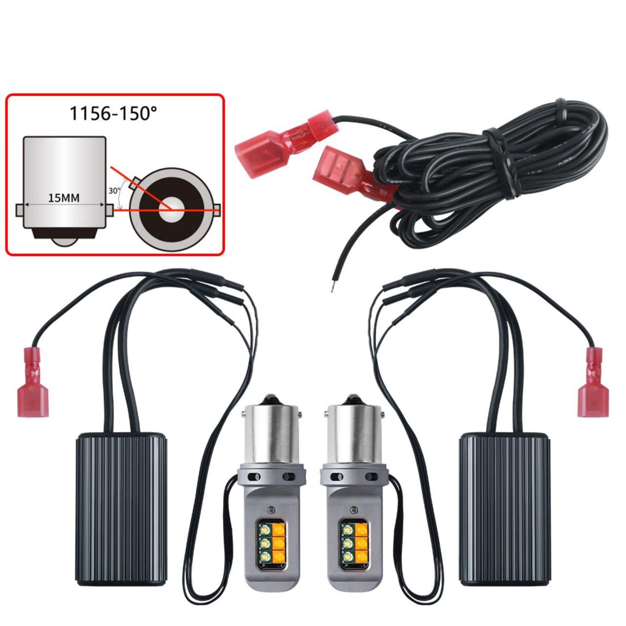 Дневные ходовые огни CREE 12LED 2в1 с функцией поворота CAN BUS 1156-150° BAU15S PY21W (2659189099) - фото 2 Дневные ходовые огни CREE 12LED 2в1 с функцией поворота CAN BUS 1156-150° BAU15S PY21W (2659189099) - фото 2