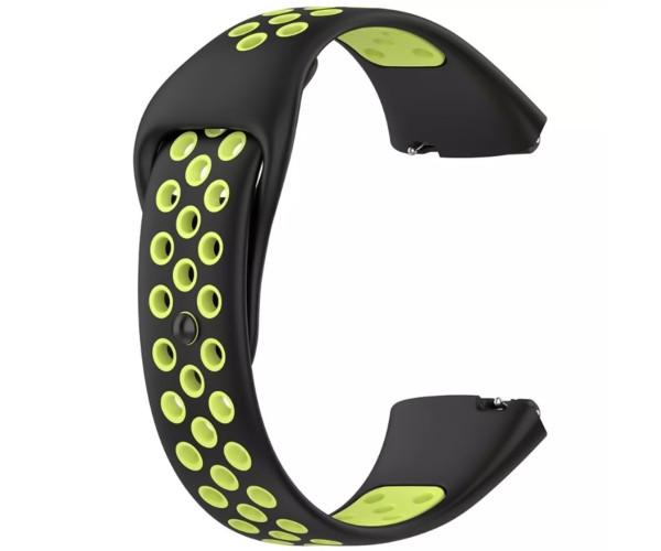 Ремешок Sport Silicone для Xiaomi Redmi Watch 3 Active Черный с зеленым