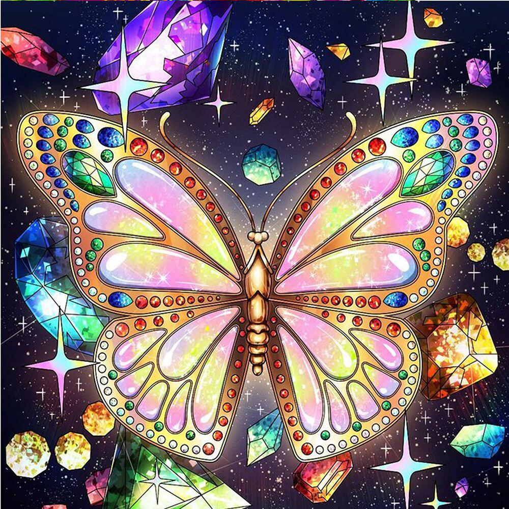 Алмазная мозаика Emerald Craft Бабочка из драгоценных камней 30x30 см (22792)