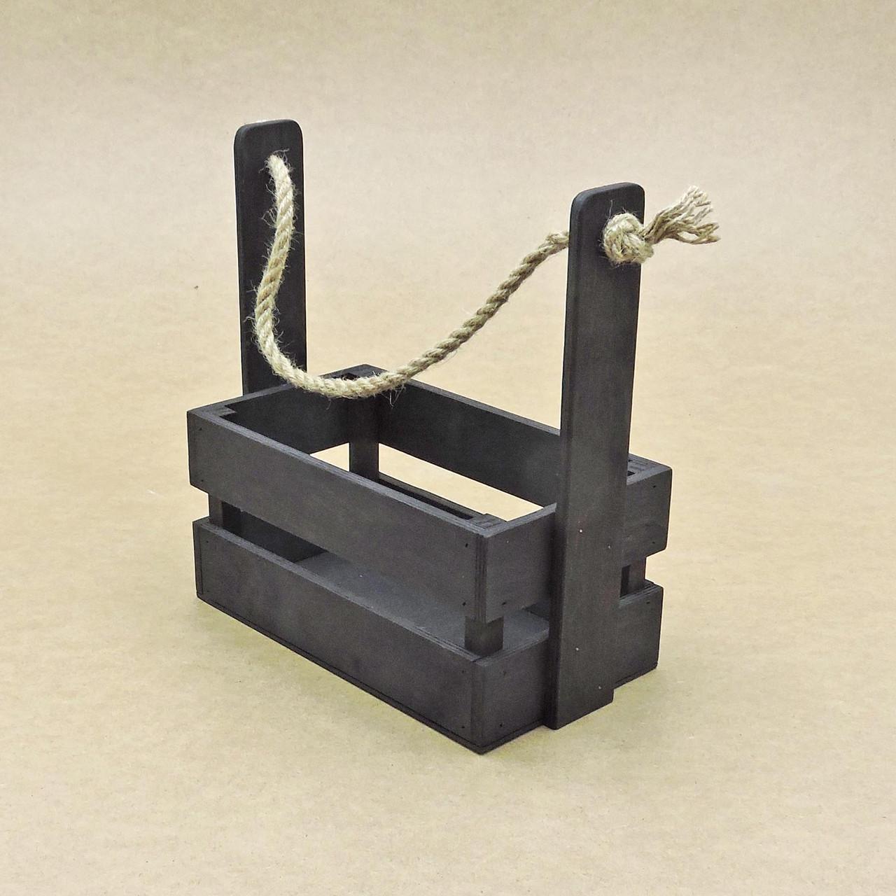 Корзинка подарочная из дерева Рампейн 30 см Венге (ПДК-301812)