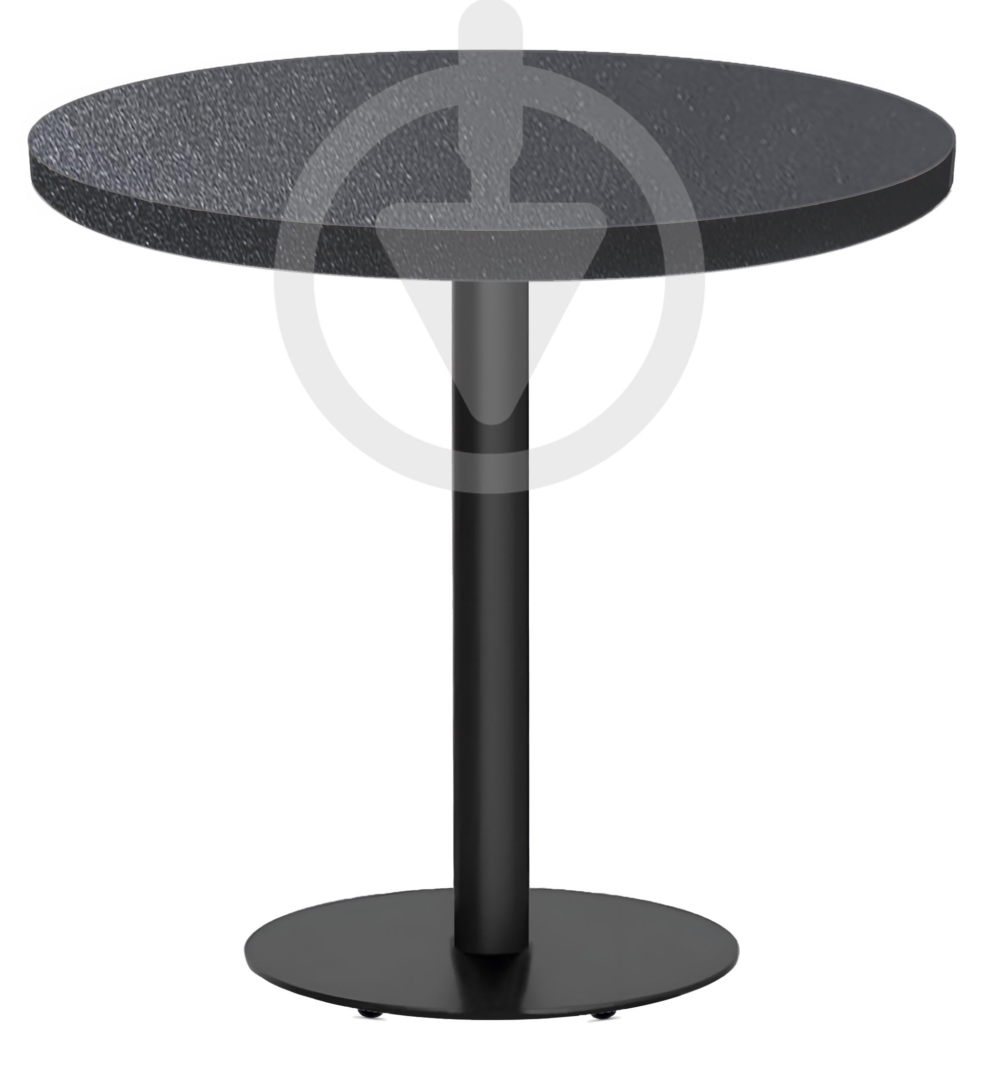 Стол кухонный круглый MebliRoMax Round 60 см Loft Антрацит/Черный