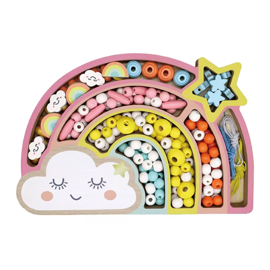 Набор бусин для детских браслетов Облако для творчества и рукоделия подарочный для девочек