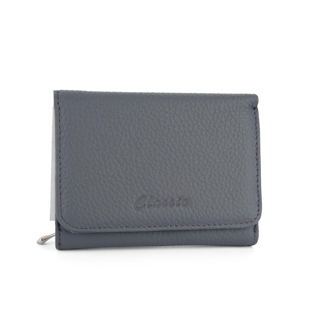 Кошелек женский кожаный Classic 2401-1702-25 маленький Темно-серый (3050330500)