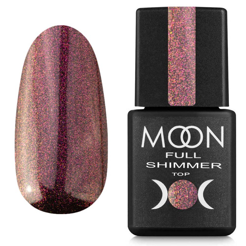 Топ для гель-лака Moon Full Shimmer Top №1030 без липкого слоя 8 мл