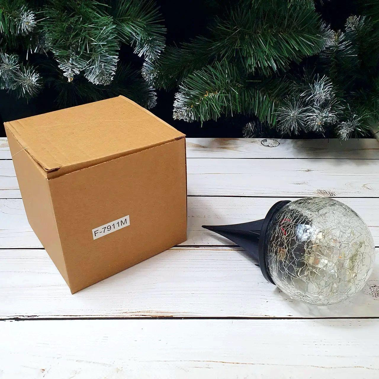 Ліхтарик садовий на сонячній батареї з ефектом битого скла 10 см Мультиколор - фото 10 Ліхтарик садовий на сонячній батареї з ефектом битого скла 10 см Мультиколор - фото 10