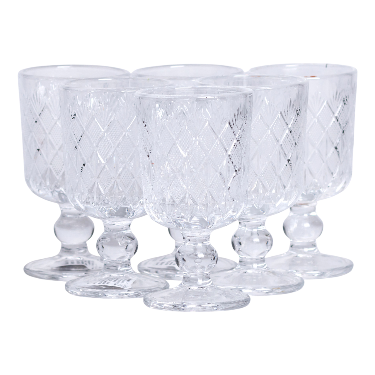 Набор рюмок стеклянные на ножке HP-19-129 6 шт. по 50 мл (A-034212)